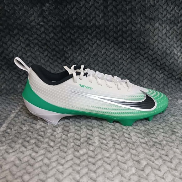 Nike Vapor Speed 3 White Green Football Cleats HM8849-100 Men's Size 12 - Picture 6 of 9